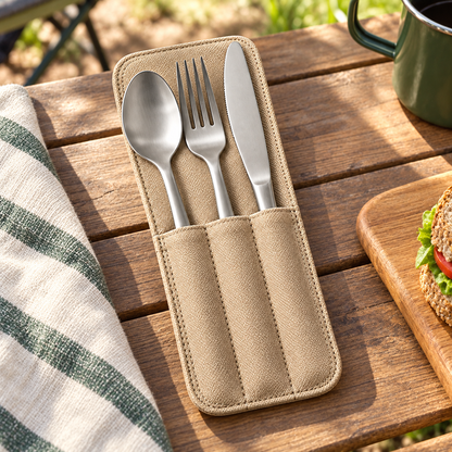 Camp Cutlery Trio — lifestyle view