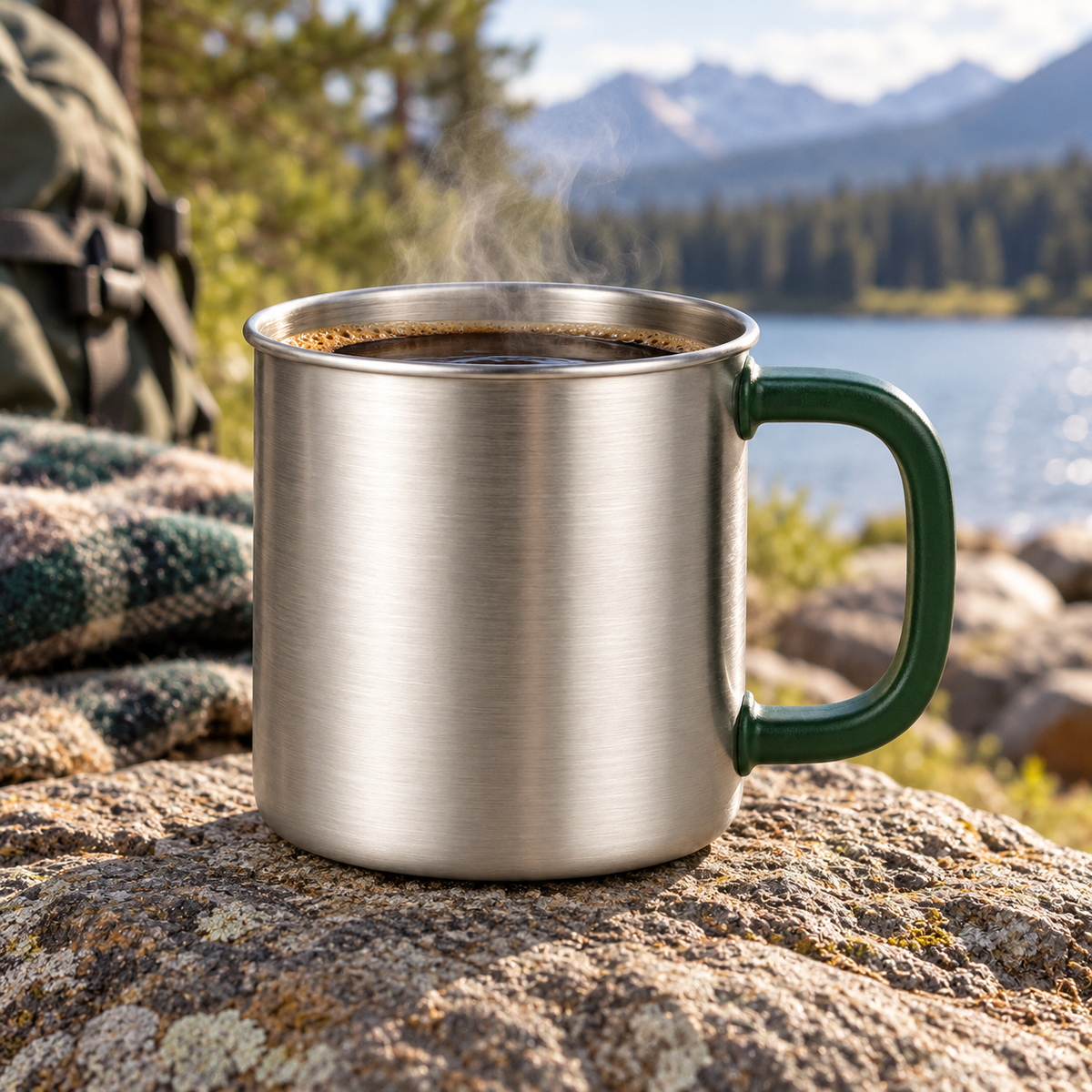 Stainless Camp Mug — lifestyle view