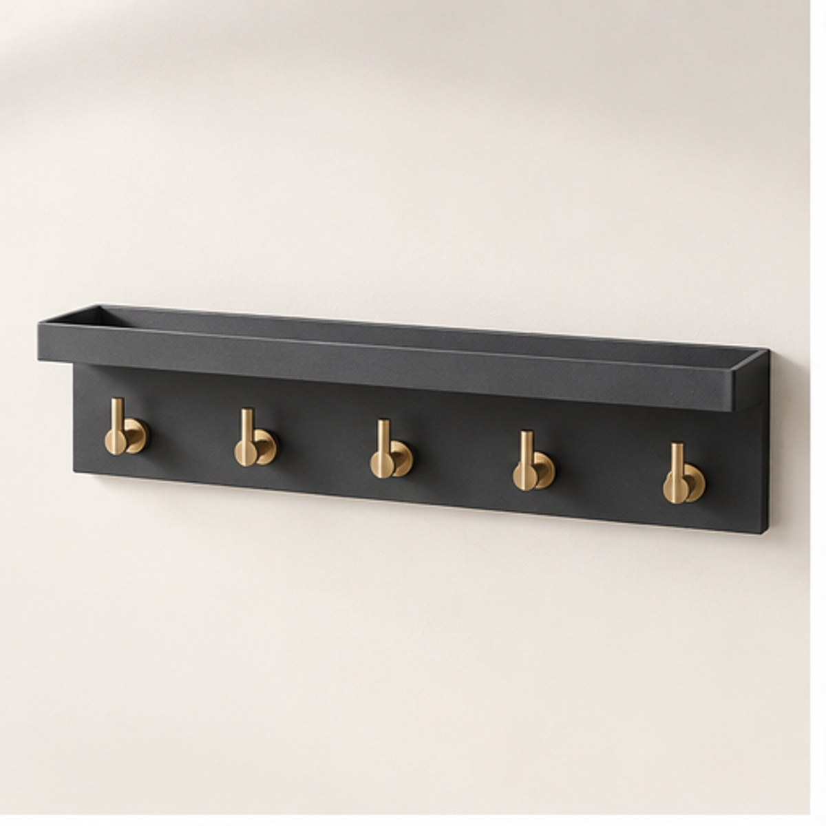 Wall Mounted Key Tray with Hooks